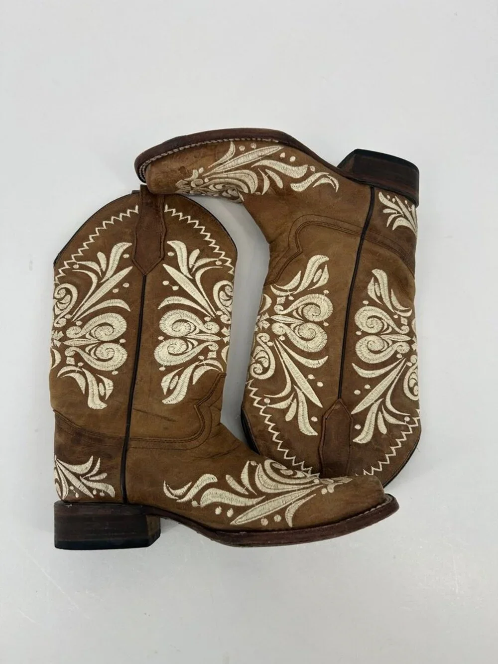 Circle G by Corral Brown Embroidered Western Cowboy Boot Women 9 Country Concert - Picture 3 of 9